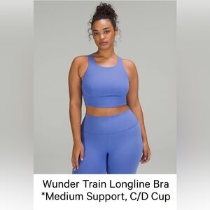 Lululemon Wundertrain Longline Bra *Medium Support C/D cup, Size 6, Wild Indigo